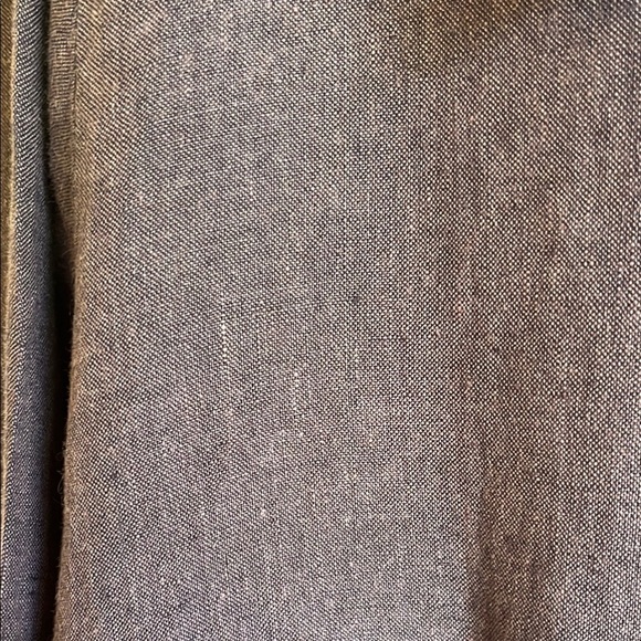 FLAX Purple Button Down 100% Linen Lagenlook Boho Office Career Shirt Sz Lg - Picture 14 of 14